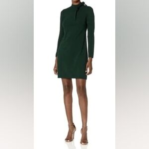 Calvin Klein Forest Green Long Sleeve Dress